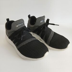 Skechers Bobs Sparrow Sneakers Womens Size 9 Black and Grey Slip-ons Memory Foam